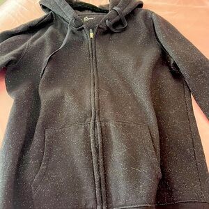 Gap Black Sparkle zipper hoodie M